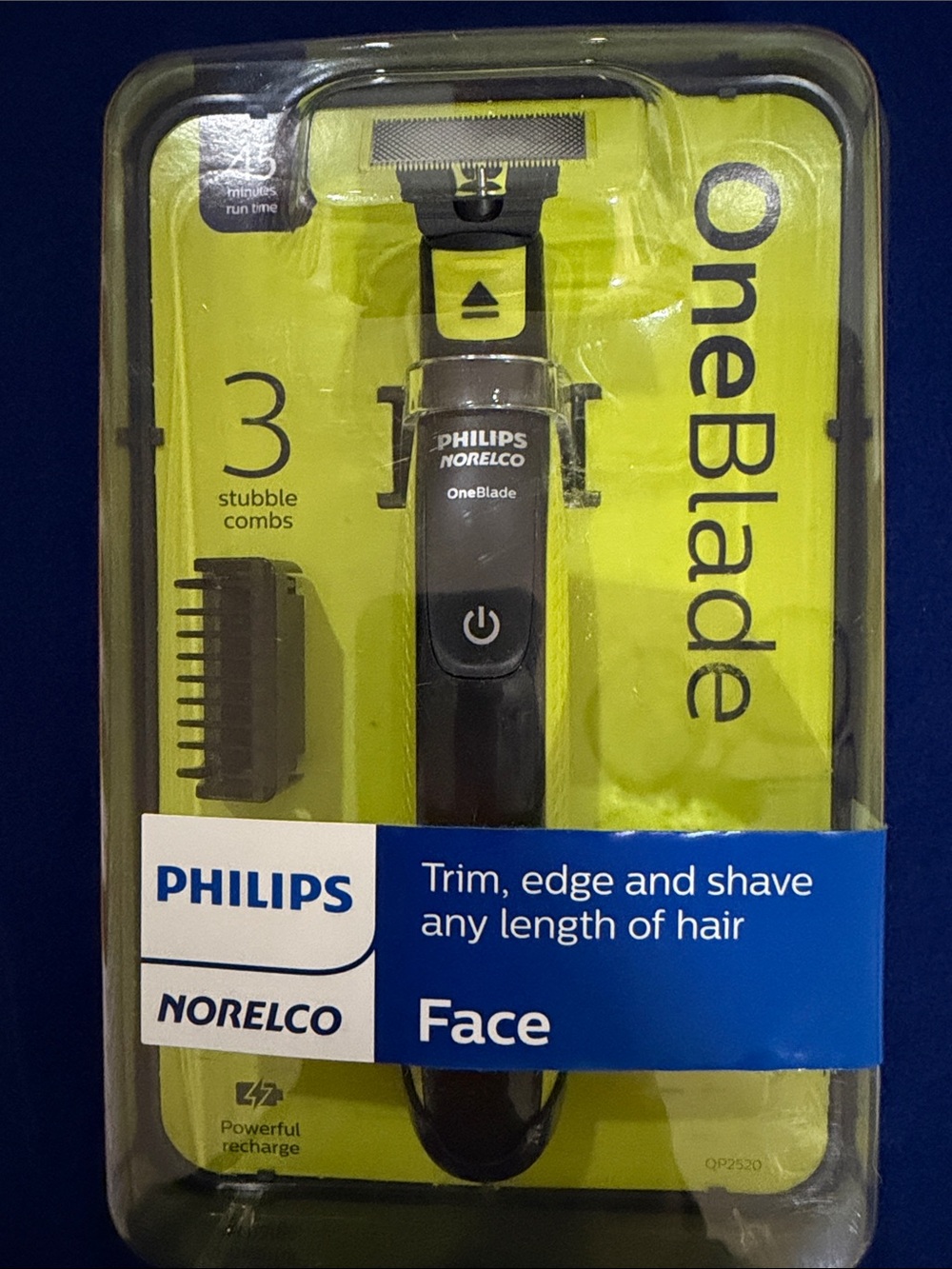Philips Norelco OneBlade Face Trim, Edge & Shave  Razor QP2520/70 – Sealed